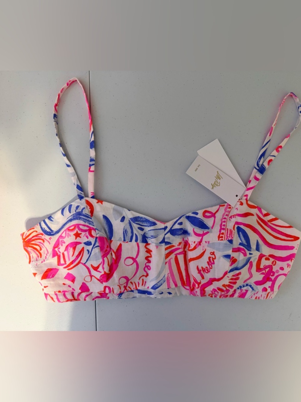 NWT SAWYER BANDEAU TOP RESORT WHITE SUN SEA SAND SIZE:14 - Picture 3 of 3